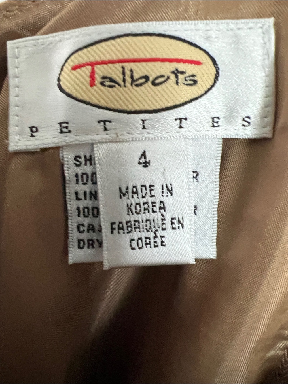 Talbots | Petites Camel Brown A-Line Faux Suede Skirt Size 4 - Picture 2 of 16
